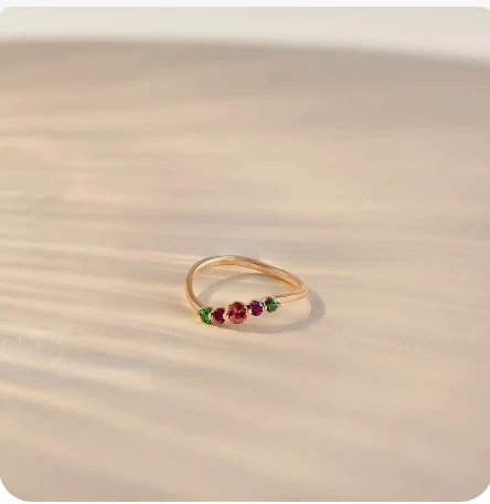 Nature Palette Tourmaline & Gold Finger Ring