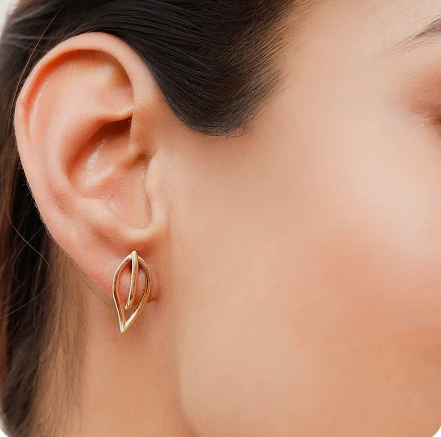 14KT Golden Dreamscape Hoop Earrings