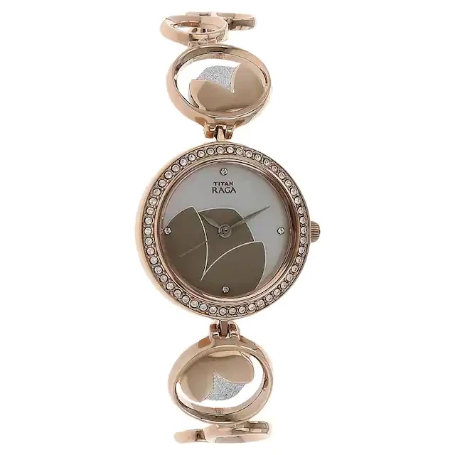 Raga Garden of Eden Mother of Pearl Metal Strap Watch