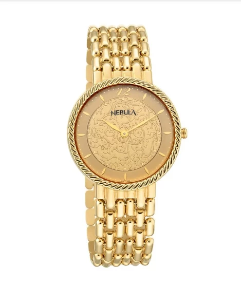 Titan Nebula Analog 18 Karat Solid Gold Watch for Men