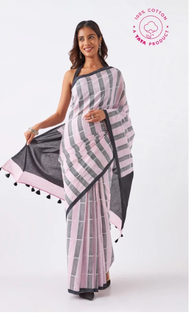 Multicolored Pure Cotton Printed Saree